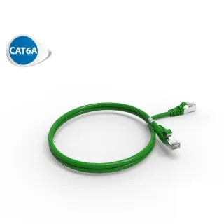 Cordon Rj45 Cat6A Sftp 100Ohms Lsoh Surmoule Vert Lg 1M