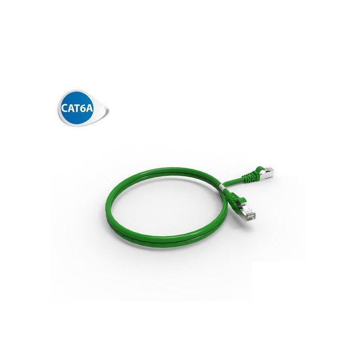 CORDON RJ45 cat6A SFTP  mâle//mâle 1m.    VERT*