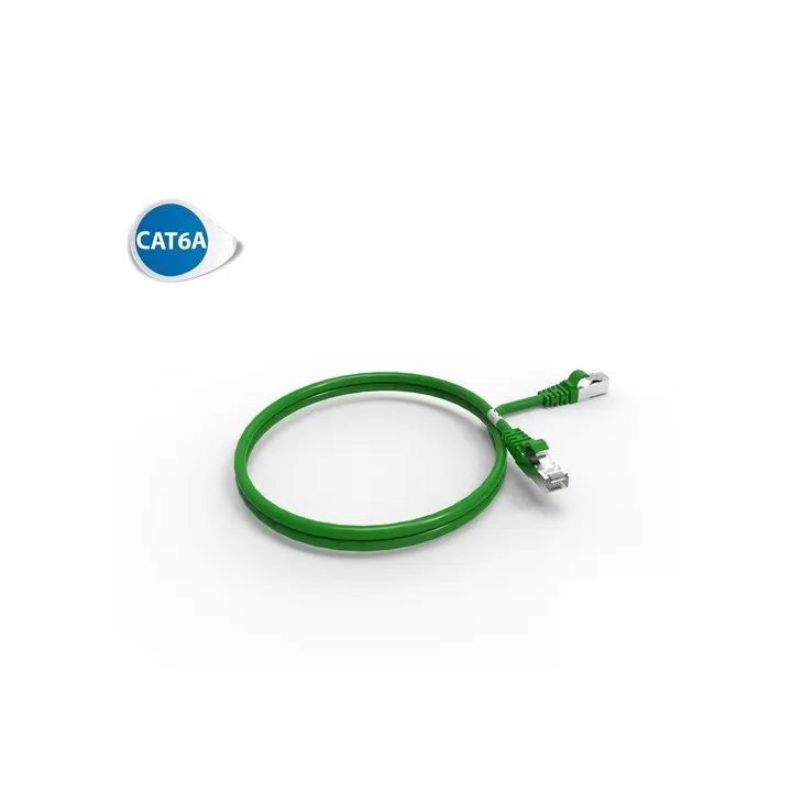 Cordon Rj45 Cat6A Sftp 100Ohms Lsoh Surmoule Vert Lg 1M