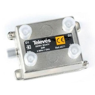 DERIVATEUR 5 à 1000 MHz  4dir. - 8dB  Terminal   4571
