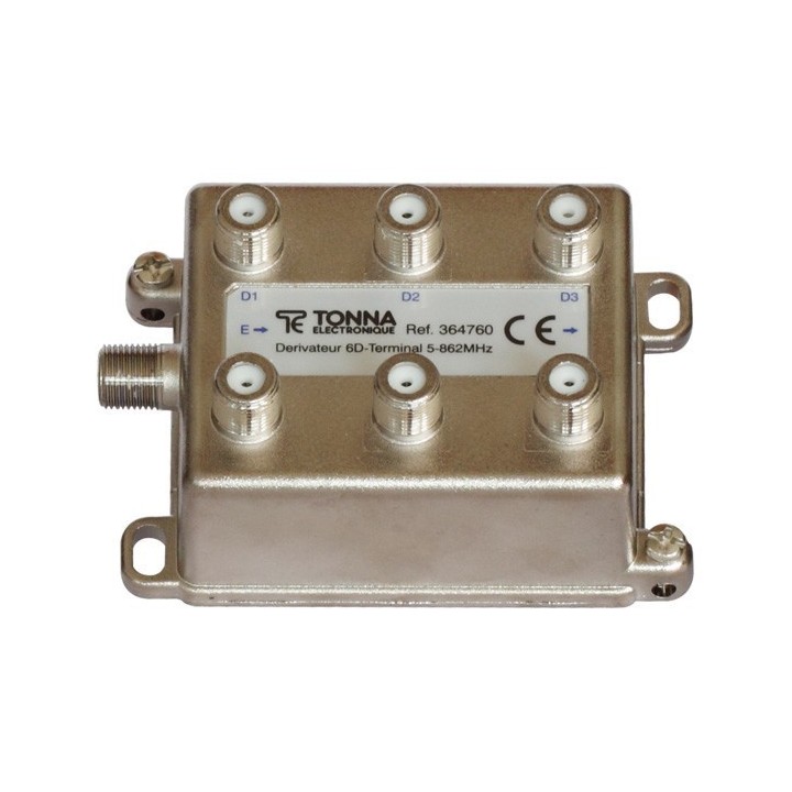 DERIVATEUR 5 à  862 MHz  6dir. -11dB   Terminal  364760