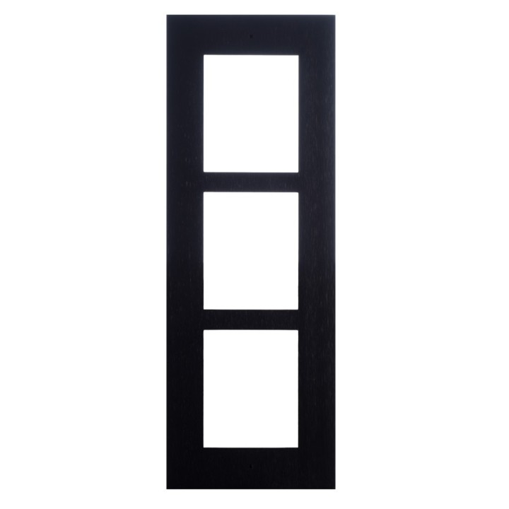 2N® IP Verso-cadre instal encastr, 3 mod-noir(néces réf 9155016)