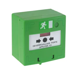 Bouton Bris De Glace Vert 3 Contacts Pour Automatisme Des Issues Contrôlées