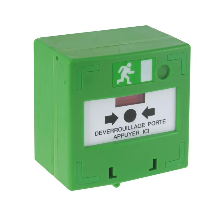 Bouton Bris De Glace Vert 3 Contacts Pour Automatisme Des Issues Contrôlées