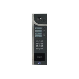 Interphone 4 boutons+clav codé 12 touches rétro-éclairées+lect d