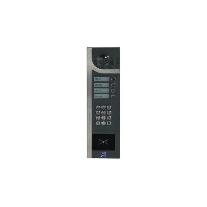 Interphone 4 boutons+clav codé 12 touches rétro-éclairées+lect d