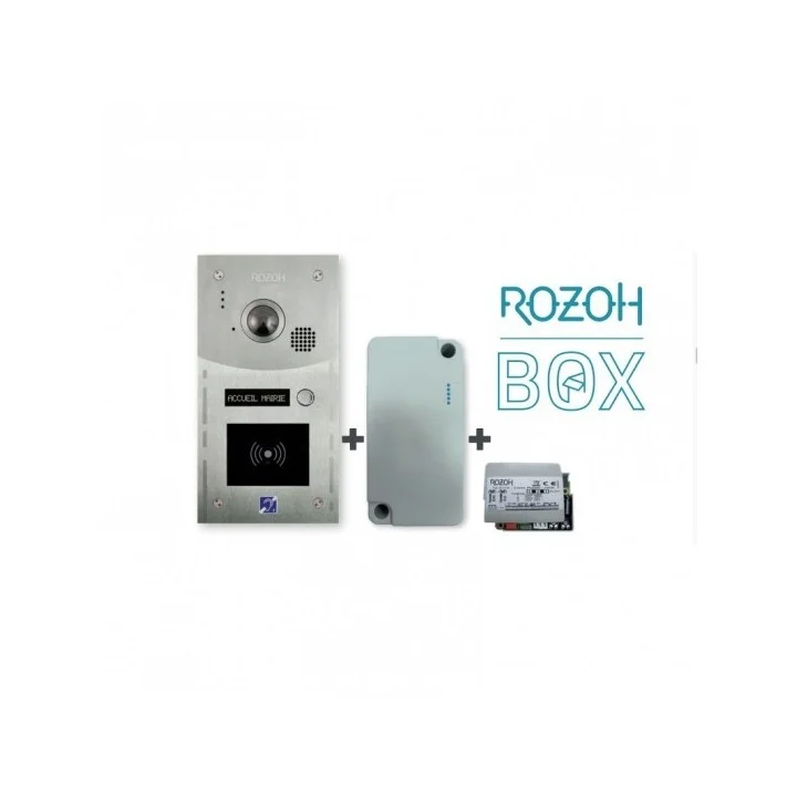 ROZOH BOX Vidéo 1 bouton avec lecteur comprenant un interphone V
