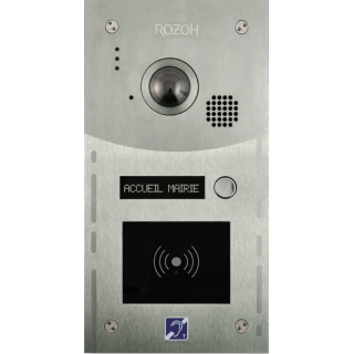 Interphone 2 boutons avec lecteur de badges mains-libres-conform