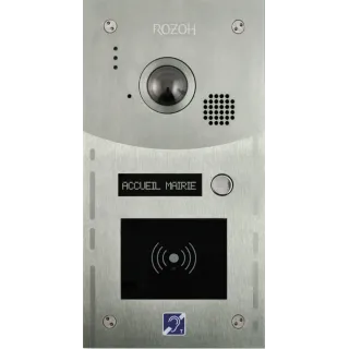 Interphone 2 boutons avec lecteur de badges mains-libres-conform