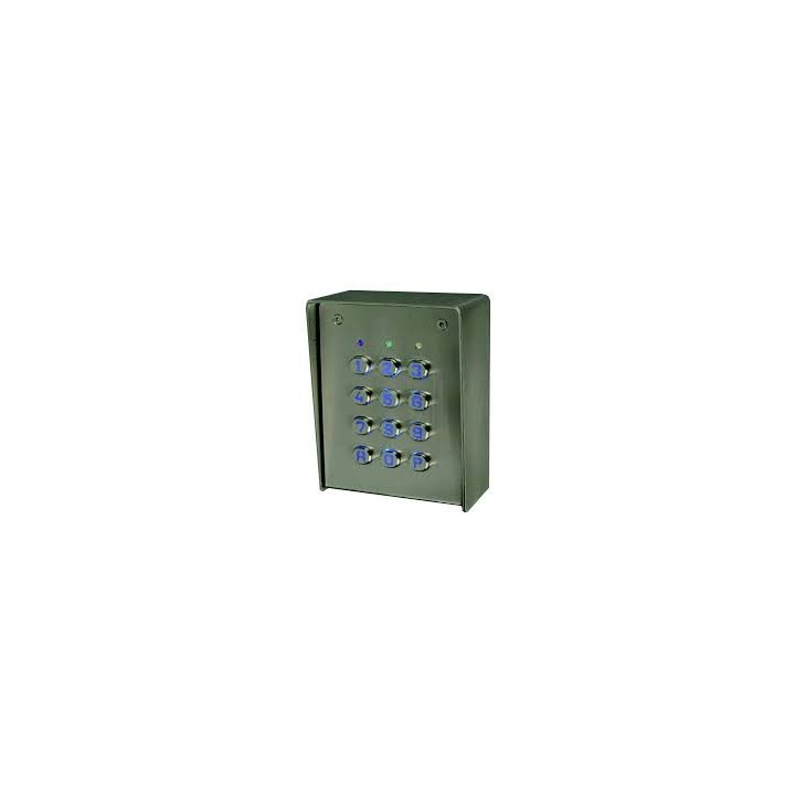 Clavier 4 Relais, 28 codes, touches métalliques, boitier ABS BEI
