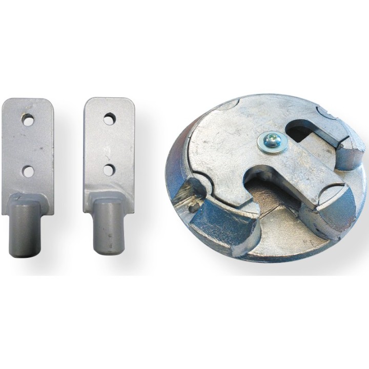 VERROU AUTO BLOC ROND + 2 PATTES