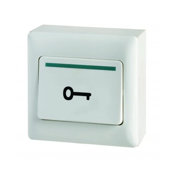 Bouton Poussoir De Sortie, En Abs Blanc, Pose En Saillie, À Double Sécurités No/Nf