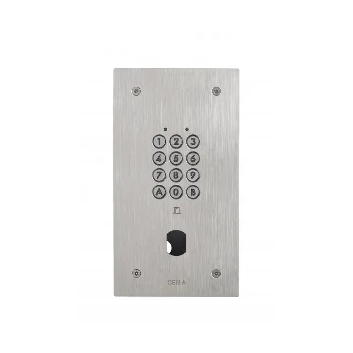 Clavier Encastré Inox 100 Codes / 2 Relais. Percé Ø 25 Mm. Livré Sans Obturateur