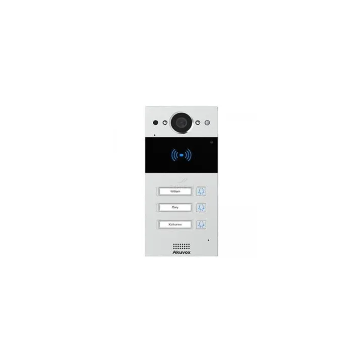 Interphone Vidéo Compact Sip+3 Bouton Video & Lect De Carte
