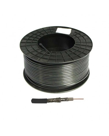 Câble Coax Antenne Cu/Fe 17Db Class A Pe Noir Bp100M