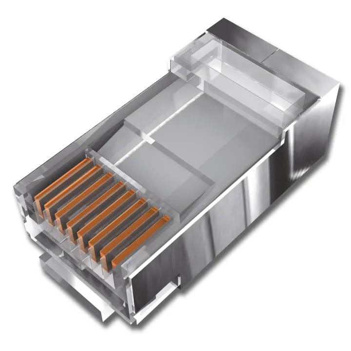 Plug Rj45 Cat5E Utp - Entrée Demi Ronde - Boîte De 100