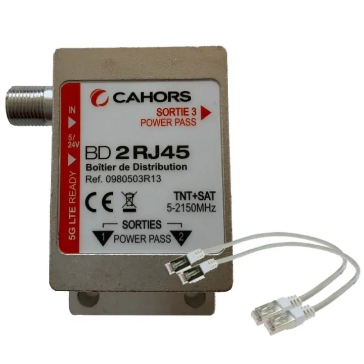 Boîtier De Distribution Tnt+Sat Sur 2 Sorties Rj45