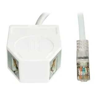 Dedoubleur Compact Blinde Femelle/Femelles Cat5E 3/Rj45