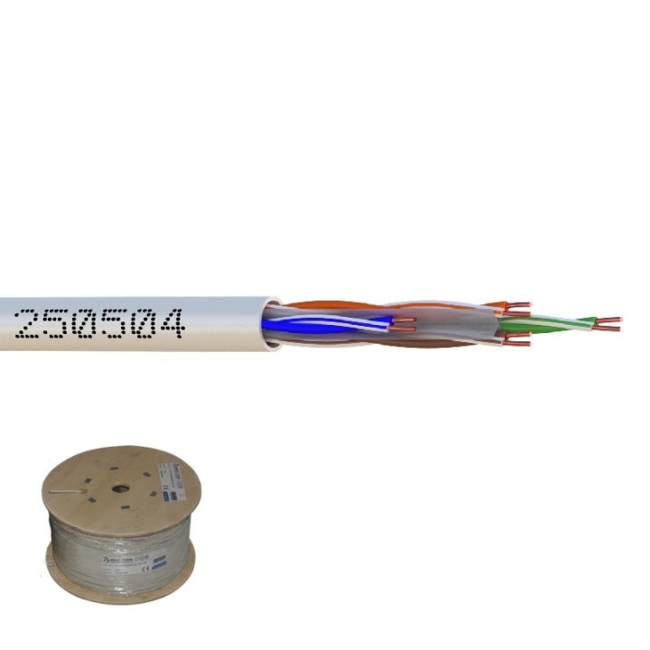 UTP CAT6 RESIDENTIEL 70m LSZH Bob. bois 500 M