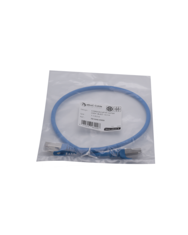 Cordon S/Ftp Cat6A Awg26 Lszh Bleu 0.5Mètrecordon 1 Pièce0.5