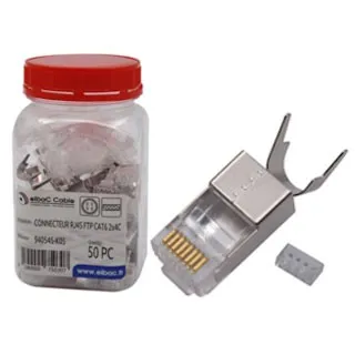 Connecteur Rj45 Ftp Cat6 2X4C 1.45/8 Boîte 50 Pc