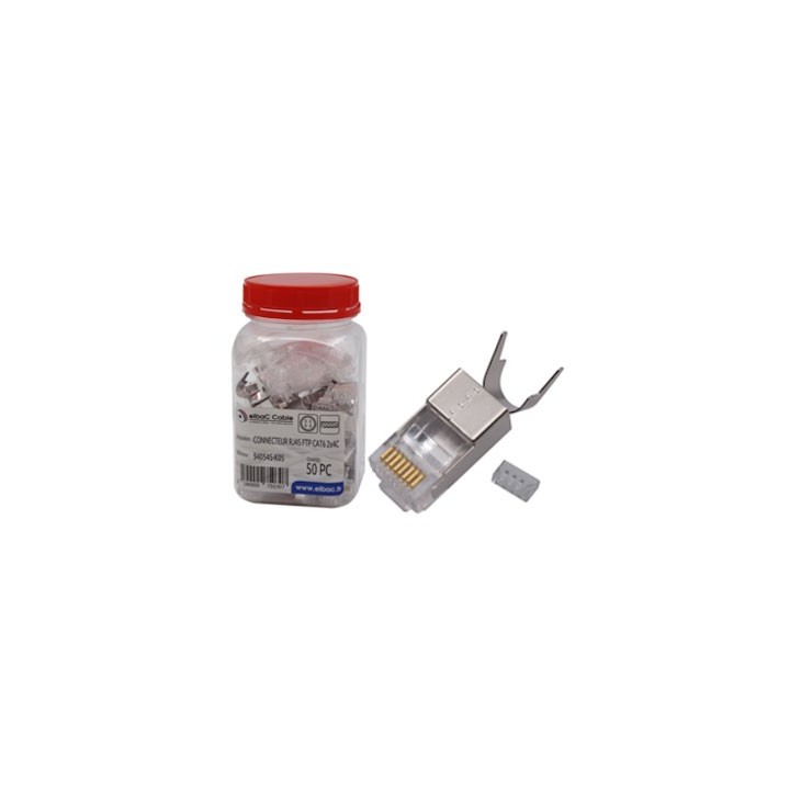 CONNECTEUR RJ45 FTP CAT6 2x4C 1.45/8 Boite 50 PC