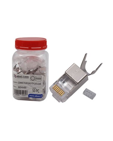 Connecteur Rj45 Ftp Cat6 2X4C 1.45/8 Boîte 50 Pièce