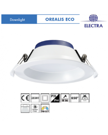 Orealis Down Enc Led Blc 20W 3-6K 1600-1720Lmètre