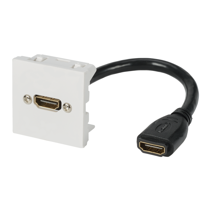 PLASTRON 45x45 HDMI+Cordon HDMI Fem.