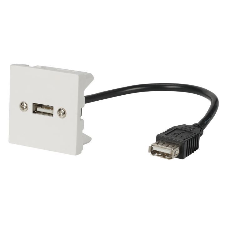 PLASTRON 45x45 USB+Cordon USB femelle PL211A2