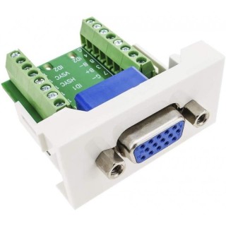 PLASTRON VGA HD15 45x22.5mm