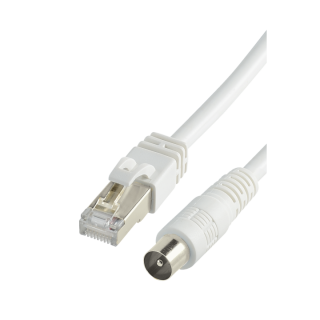 CORDON RJ45 mâle // TV9.52 mm mâle+adapt VDI actif 2m.