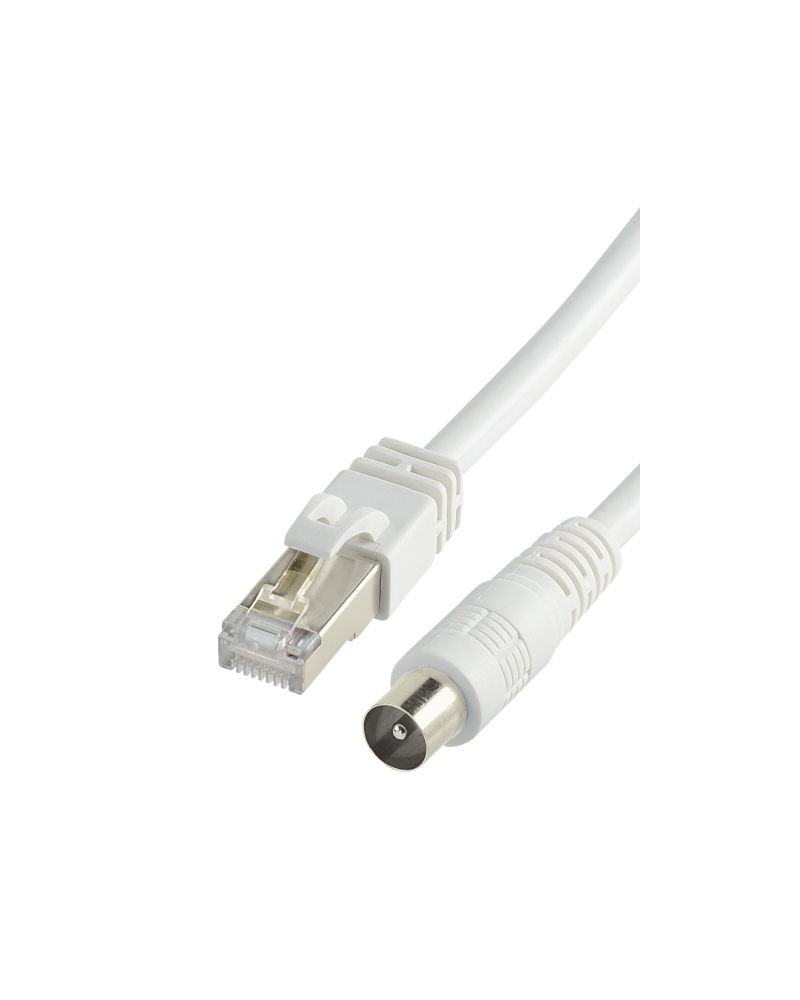 Cordon Rj45 Mâle // Tv9.52 Mm Mâle + Adapt Vdi Actif 2M