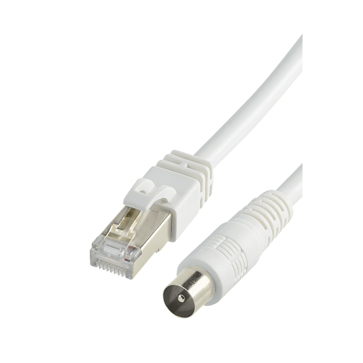 CORDON RJ45 mâle // TV9.52 mm mâle+adapt VDI actif 2m.