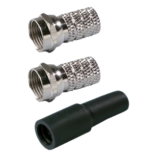 2 Fiche F À Visser Câble 7Mm +1 Manchon En Blister