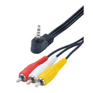 Cordon Camescope Jack 35 Male / 3 Rca Male 1M50
