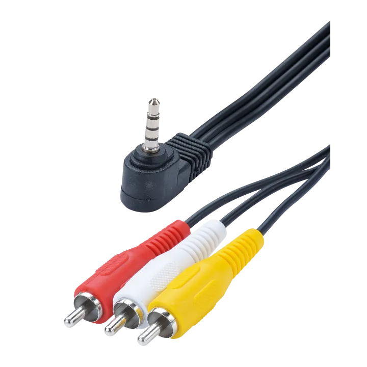 Cordon Camescope Jack 35 Male / 3 Rca Male 1M50