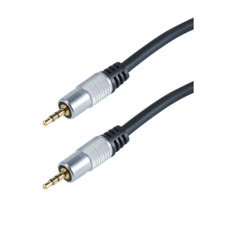 Cordon Jack 3.5 Mm M/M-Prises Métal-Or5M