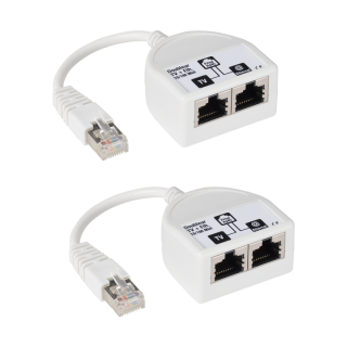 Coupleur/découpleur RJ45-Internet et TV-TNT