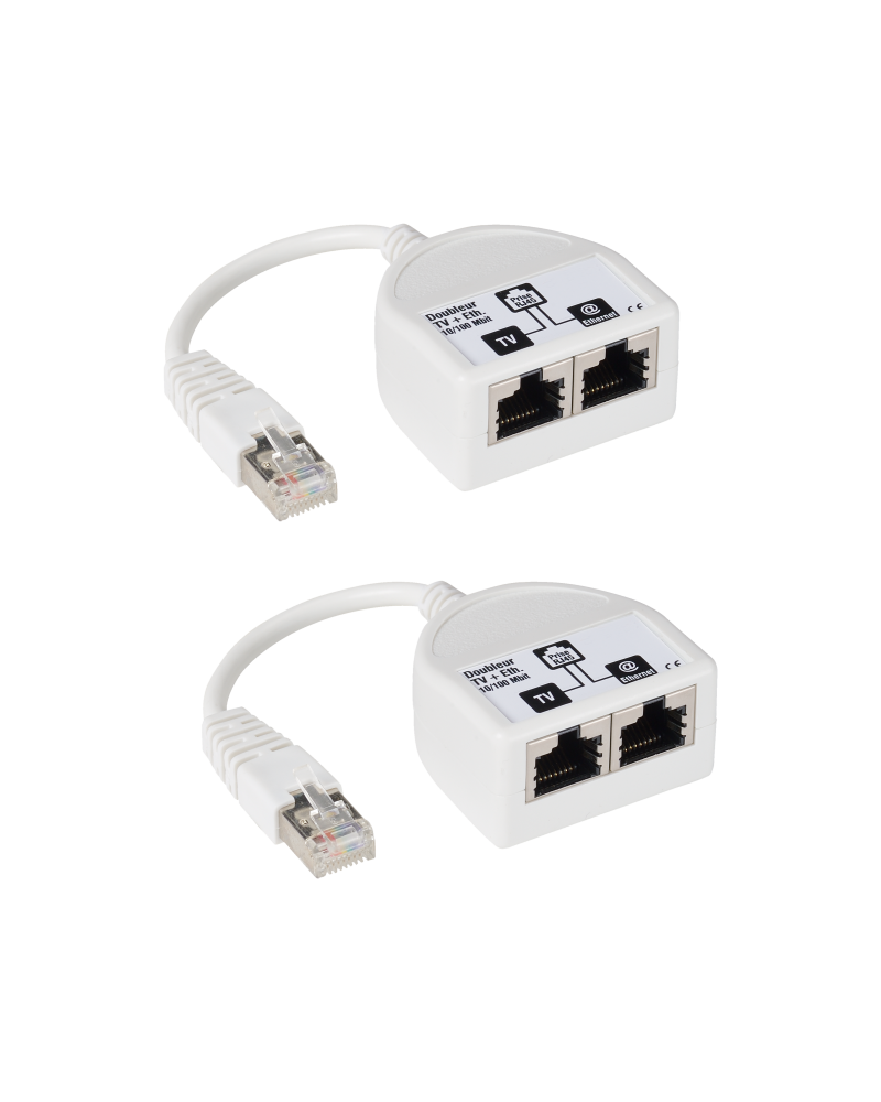 Coupleur/Découpleur Rj45-Internet Et Tv-Tnt