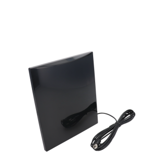 Antenne TV/TNT d'intérieure plate+cordon TV 9.52 mm M