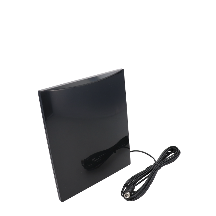 Antenne TV/TNT d'intérieure plate+cordon TV 9.52 mm M