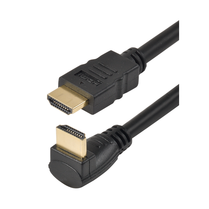 CORDON HDMI 4K 2.0  1coudée // 1droite 2 mètres BLISTER