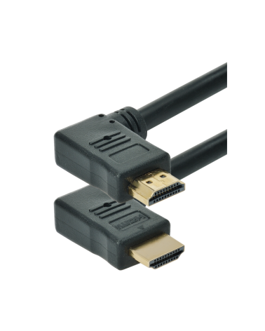 Cordon Hdmi 2.0 Coudé Latéral Blindé Or 2 Mètres