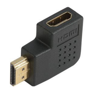 Adaptateur HDMI A coudé à 90° latéral gauche-M/F-OR