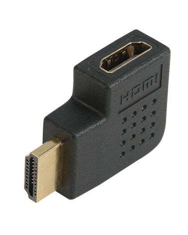 Adaptateur Hdmi A Coudé À 90° Latéral Droit-M/F-Or