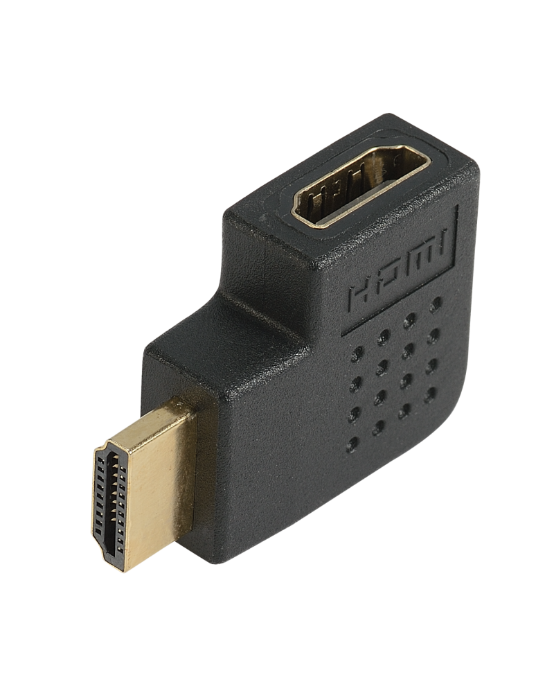 Adaptateur Hdmi A Coudé À 90° Latéral Droit-M/F-Or