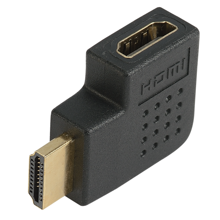 Adaptateur Hdmi A Coudé À 90° Latéral Droit-M/F-Or