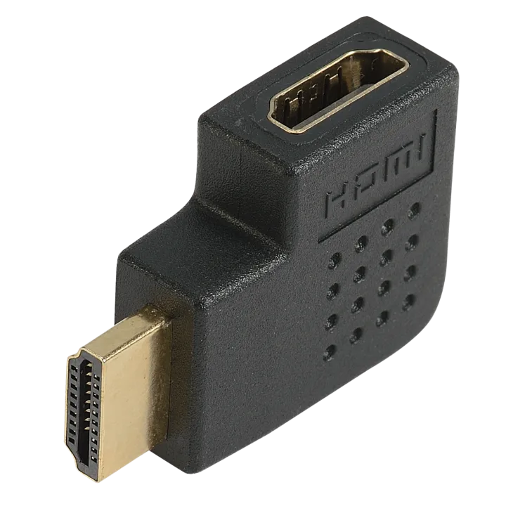 Adaptateur Hdmi A Coudé À 90° Latéral Droit-M/F-Or