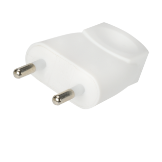 Prise électrique 230V (2 P) M-6A-CE-blanche-à monter